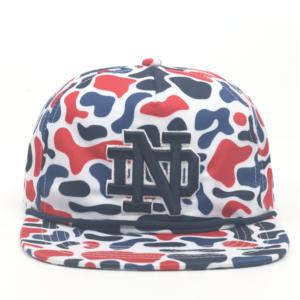 Maßgefertigte 5-Panel Camo Hip-Hop Mode Sportliche Outdoor-Reise Snapback Kappe mit Individueller 3D-Stickerei - Product Image 2