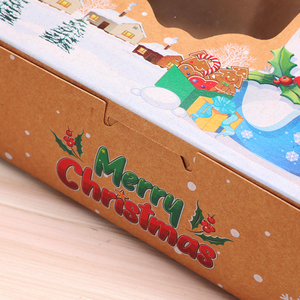 Caja plegable de <span class=keywords><strong>galletas</strong></span> de caramelo lindo animal tridimensional caja de papel Kraft caja de papel de grado alimenticio embalaje caja de regalo de ventana de PVC de Navidad - Product Image 5