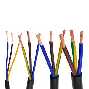 Cable RVV flexible de 4mm con aislamiento de PVC de 4 núcleos y tipo de conductor trenzado