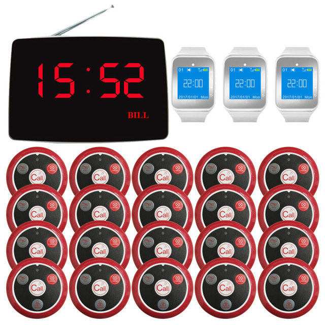 Restaurant Pager System Waterproof Call Multi Language Support