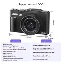 Logo/emballage personnalisés disponibles : Appareil photo numérique sans miroir 5K pour vlog, appareil photo compact à écran rabattable HD 3,0 pouces pour la photographie de selfie