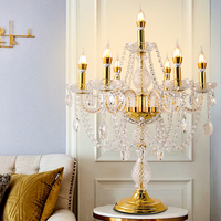 Lampe de table en verre de cristal de Style contemporain nordique pour la maison Villa blanc chaud pour chambre à manger salon bureau bureau E12