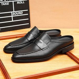 Men's Denim Slip-On Autumn Single Formal Work <b>Shoes</b> European Style Classic Fitted Wedding Trendy <b>Comfort</b> Evergreen Breathable - Product Image 3