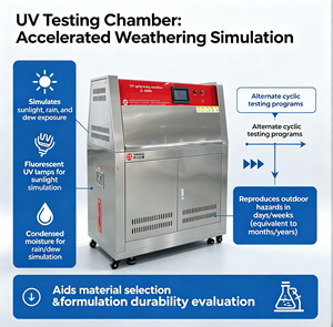 Chambre d'essai environnementale de haute précision pour l'irradiation UV programmable (UVA/UVB) et le vieillissement par intempéries - Product Image 4