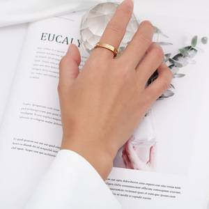 Anillo de Moda con Corazón, Amor y Amistad, Chapado en Oro de 18K, Acero Inoxidable, Anillo de <span class=keywords><strong>Promesa</strong></span>, Anillo de Bodas, Joyería, Regalos de Cumpleaños para Mujer - Product Image 2