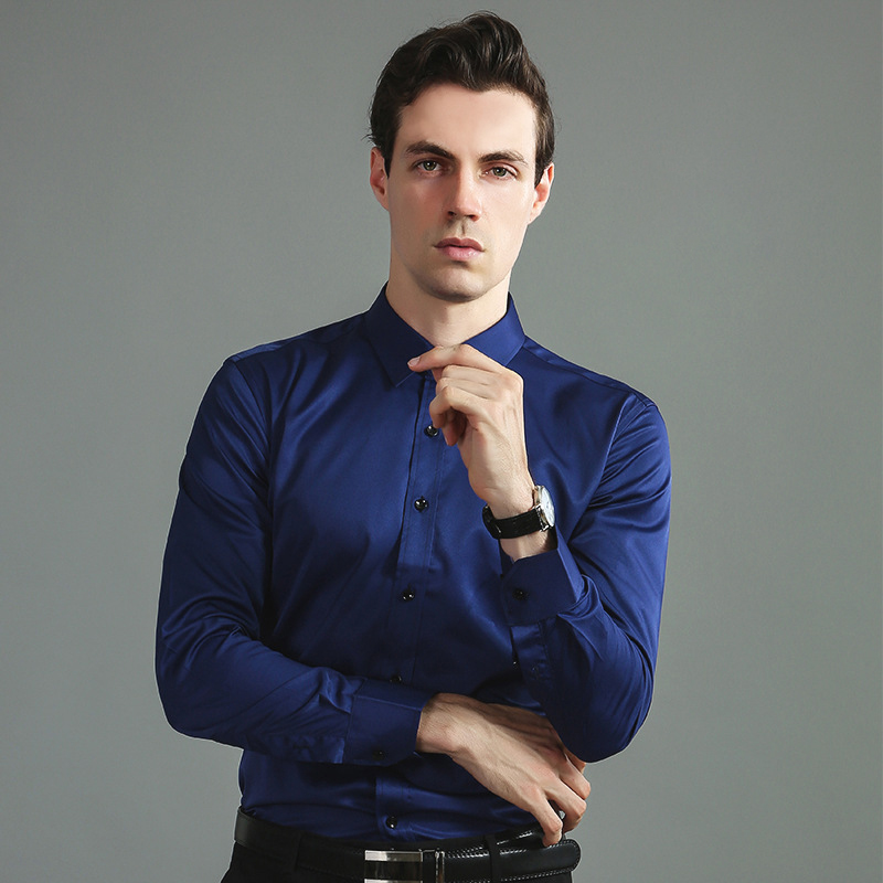 Camicia da smoking blu navy