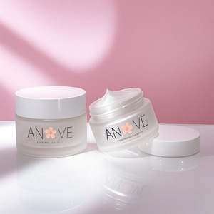 Cosmetic Cream <b>Jars</b> <b>Empty</b> 50g 30g 60g 100g Body Scrub Packaging 5g 10g 15g 20g Frosted Glass <b>Jars</b> With White Lids - Product Image 1