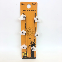 Meilleures ventes transfrontalières : Collier en plastique lumineux à LED pour fête d'Halloween, motifs citrouille, crâne, fantôme, bonbons, décorations lumineuses pour les fêtes