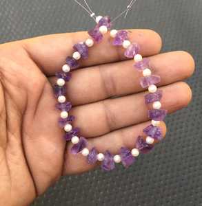 Impresionante calidad, 1 hebra de amatista azul Natural, 21 piezas, taladro central de piedras preciosas en bruto sin tratar, joyería - Product Image 4