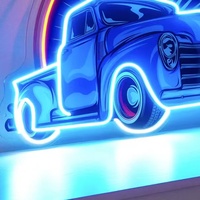 Enseigne néon LED personnalisée avec logo UV, design gratuit, style vintage pour pick-up, enseigne néon LED Pop Art pour voiture, ornements lumineux