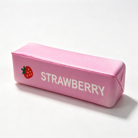 Jouet sensoriel anti-stress en forme de beurre en PU avec logo personnalisé, motif fraise, doux, à presser, en forme de pain, jouet sensoriel pour soulager le stress