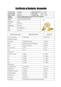 <strong>Bromelain</strong> 2400 GDU Pure Natural Pineapple Extract Powder <strong>Bromelain</strong> Enzyme <strong>Bromelain</strong> - Product Image 2