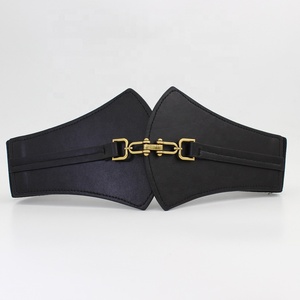 Nouvelle <span class=keywords><strong>ceinture</strong></span> large <span class=keywords><strong>en</strong></span> <span class=keywords><strong>cuir</strong></span> vintage pour femme avec boucle <span class=keywords><strong>en</strong></span> alliage, style cummerbund, pour la taille, avec lien décoratif, pour jupes vintage - Product Image 1
