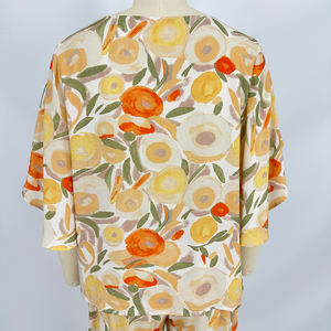 Abito da <span class=keywords><strong>donna</strong></span> elegante <span class=keywords><strong>viscosa</strong></span> abito da <span class=keywords><strong>donna</strong></span> a mezza manica stampato moda abito da casa stile classico - Product Image 6