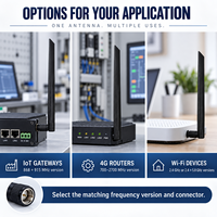 Antenne à lame réglable 5dBi 868 915MHz 4G LTE 700-2700MHz 2.4GHz 5.8GHz SMA RP-SMA pour routeur passerelle IoT