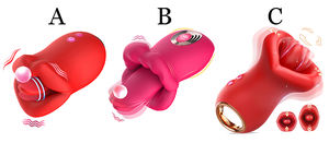 लाल वयस्क सेक्स वाइब्रेटर जीभ उत्तेजक मोड सिलिकॉन एब्स सामग्री और यूएसबी चार्जिंग - Product Image 3