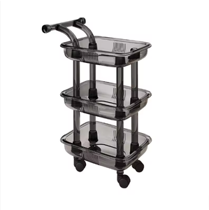 Wss Sober White3 Tier Salon <b>Trolley</b> Cart Stylists Real Personal Assistant Black Deluxe Plastic Beauty Salon <b>Trolley</b> - Product Image 6