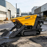 Mini-dumper compact haute efficacité, réduction de la main-d'œuvre pour les projets de construction, TOROS mini-dumper sur chenilles