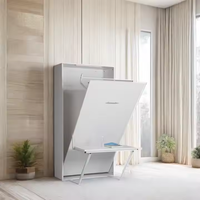 Lit mural moderne pleine grandeur rangement de bureau panneau en bois de pin lit pliant modulaire réglable peu encombrant vente en gros pour les chambres à coucher