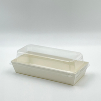 Sandwich Packaging Box Paper Plastic BoxWhite large rectangular paper plastic box