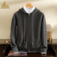 Cardigan à capuche en pur cachemire doux, tricoté style brioche, à manches longues, pour l'automne et l'hiver, pull décontracté, vente en gros, commande en gros