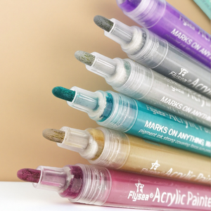 Stylos de peinture acrylique 28 couleurs Multi-Tip Diy Art Rock Marker Waterproof Metallic OEM Permanent Pen - Product Image 2