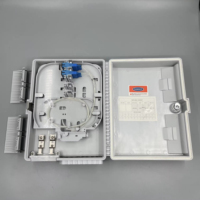 Boîtier de distribution fibre optique extérieur étanche ABS+PC 16 ports FTTH CATV/FTTX NAP avec répartiteur PLC et connecteurs SC, noir/blanc, mural