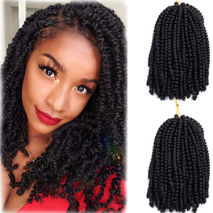 Venta caliente 8 'Spring Twist Venta al por mayor Spring Twist Trenzas de ganchillo sintéticas Bundle Hair - Product Image 1