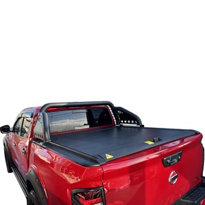 Couverture de benne pour Navara, pick-up <span class=keywords><strong>4x4</strong></span> pour Nissan Navara Frontier NP300 D40 D22, type rigide noir, volets roulants - Product Image 4