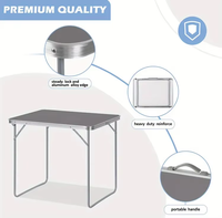 Mesa Plegable Portátil de Fábrica MING CHAN, Superficie Lisa, Ligera, Tipo Maletín, Plegable, para Picnic y Camping
