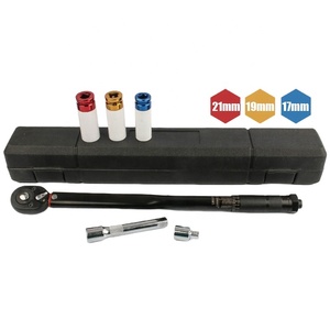 Juego de 6 Llaves Dinamométricas de 1/2'', Capacidad de 210 NM, Grado Industrial, 17, 19, 21 mm, Vasos para Tuercas de Rueda, Barra de Extensión, Juego de 5 Piezas - Product Image 5