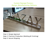 Letras Metálicas Tridimensionales No Iluminadas para Fachadas de Negocios, Letreros Personalizados para Tiendas, Letras Fabricadas para Paredes de Edificios