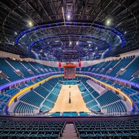Revêtement de sol sportif intérieur approuvé par la FIBA pour les terrains de basketball et de volley-ball, en contreplaqué de bois d'érable ignifuge.