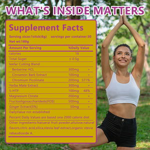 Bebida Natural en Polvo de Marca Privada con Berberina y Yerba Mate para Reducir Grasa Corporal y Apoyar la Salud Intestinal - Product Image 3
