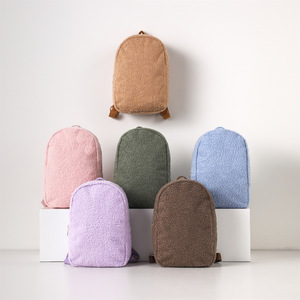 Custom Embroidered Logo Lamb Wool <strong>Backpacks</strong> Back to School Gifts for Children Outdoor <strong>Personalised</strong> <strong>Backpack</strong> Bags Accessories - Product Image 3