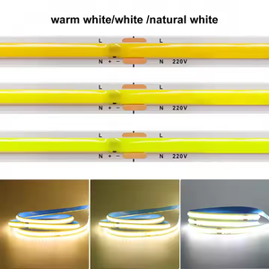 AC110V 220V không có biến áp 296 LED/m 8mm cuttable 3000K 4000K 6000K nổi bật linh hoạt COB LED Strip cho trang trí nội thất - Product Image 3