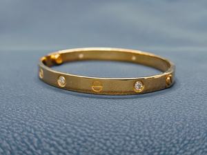 Brazalete de Lujo Chapado en Oro de 14K con Diamantes Cultivados en Laboratorio de Corte Brillante, Hecho a Mano, Moderno, Regalo de Boda o Compromiso para Mujer, Certificado IGI - Product Image 5