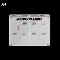 Tableau effaçable à sec magnétique en acrylique transparent pour réfrigérateur, idéal pour la planification et les calendriers
