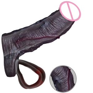 SXXY Soft Silicone Hollow Penis Sleeve <b>Men</b> Reusable Cock Enhancer Extend Device Adult Male Intimate Pleasure Sexual <b>Toys</b> - Product Image 1