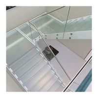 Escaliers d'intérieur en bois pliants Escaliers flottants et droits en granit en dalle de noyer bon marché pour loft