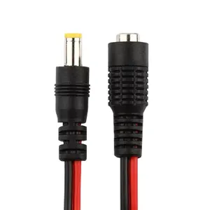 Customized 12v Female DC Power Plug cable male dc power jack adapter cable 5521 DC Power extension cable