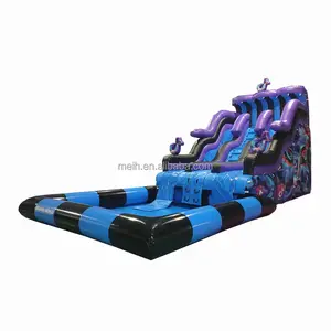 popular Above ground portable high quality spider Inflatable water park Slide with swimming pool for kids for sale