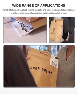 Bolsas de almacenamiento de ropa de sobres, bolsa de embalaje de papel Kraft exprés impermeable autosellada reutilizable para alimentos secos, bolsa de almacenamiento de arroz - Product Image 3