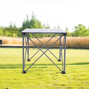 <span class=keywords><strong>Table</strong></span> pliante carrée avec plateau <span class=keywords><strong>enroulable</strong></span>, légère, stable, en alliage d'aluminium, portable, pour le <span class=keywords><strong>camping</strong></span>, avec structure en X stable - Product Image 3