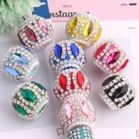 Perles rondes DIY en strass pour accessoires de bracelet, chaînes de téléphone portable, sacs à clés, stylos