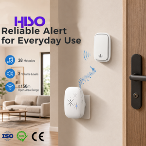 No Battery Self Powered 433.92MHz 150m Range 38 Chimes 3 Volume AC100-230V <strong>UK</strong> US EU Plug Home Wireless Doorbell Door Bell - Product Image 1