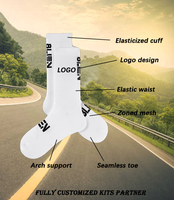 Chaussettes de cyclisme sans couture Pure Design avec logo personnalisé, respirantes, durables, écologiques, pour les jeunes et les enfants, pour l'entraînement