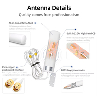 Antenne RF omnidirectionnelle verticale en fibre de verre 12dBi 698-2700MHz à double câble 50W 4G LTE MIMO pour répéteur de signal 2G 3G GSM LoRa LPWAN