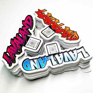 Autocollant personnalisé imprimé sur mesure avec logo UV en relief, en vinyle, pas cher, pour enfants, étiquette découpée individuellement pour la promotion - Product Image 1