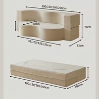 Canapé-lit modulaire de luxe en tissu, design moderne, confortable, en forme de forêt boisée, avec éponge de haute qualité, durable